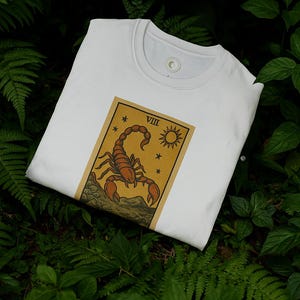 Skorpion Sternzeichen T-Shirt, Astrologie-T-Shirt, bequemes Unisex-Shirt, Geschenk für Skorpion, Horoskop-Kleidung, Geburtstagsfeier, Tarot-Tee