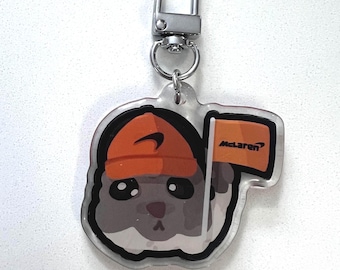 McLaren F1 Hamster Meme Keychain Funny Racing Accessory Acrylic Keychain Gift
