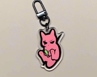 Hunter Slugcat Keychain – 2" Rain World Acrylic Accessory