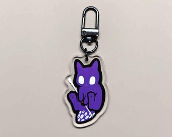 Spearmaster Slugcat Keychain – 2" Rain World Acrylic Accessory