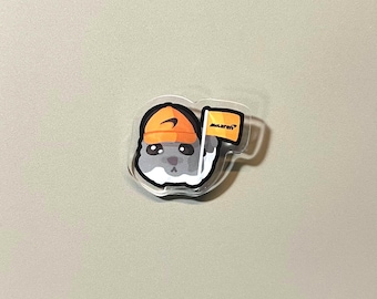 McLaren F1 Hamster Meme Pin Funny Racing Accessory Acrylic Pin Gift