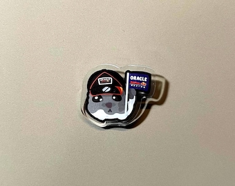 Red Bull F1 Hamster Meme Pin Funny Racing Accessory 1.5 Inch Acrylic Gift