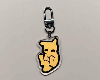 Monk Slugcat Keychain – 2" Rain World Acrylic Accessory