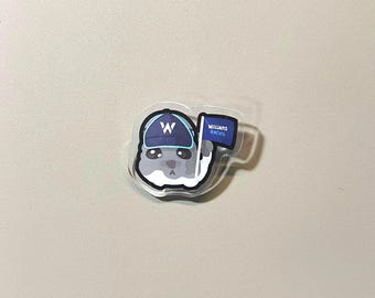 Williams F1 Hamster Meme Pin Funny Racing Accessory 1.5 Inch Acrylic Gift