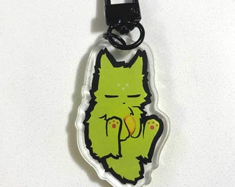Saint Slugcat Keychain – 2" Rain World Acrylic Accessory