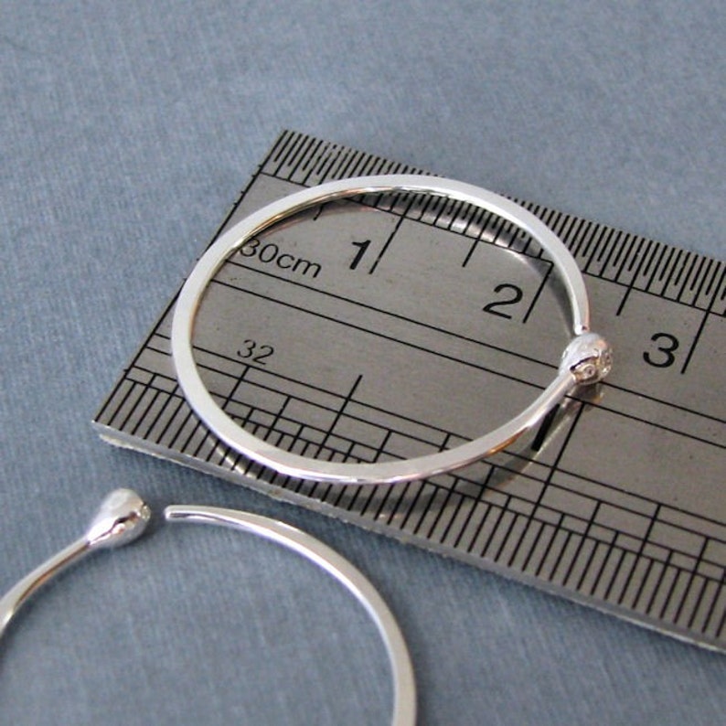 1 inch Hoops Modern Everyday Earrings Large Hoops Simple Boho Artisan Jewelry Sterling Silver Sleepers 18 gauge Earrings Hammered