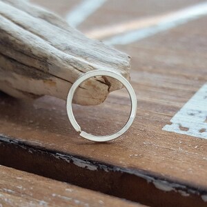 Silver Square Nose Ring, 20g Sterling Silver Endless Hoop, Helix Hoop, Cartilage Earring, Septum, Ear Lobe, Small Hoop, Tiny Earring image 7