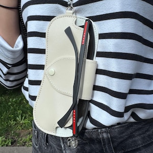 Handmade Vegan Leather Sunglasses Case: Soft Protective Eyeglass Pouch