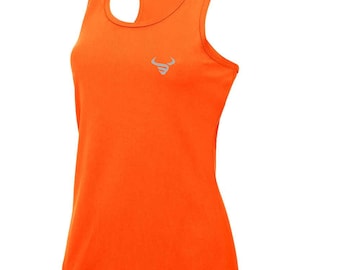 Racerback Vintage Sports Vest Top: Ladies Activewear, UV Protection