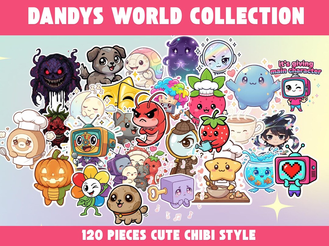 Dandys World Stickers – 120 Roblox Craft Dandys World Png, Digital File ...