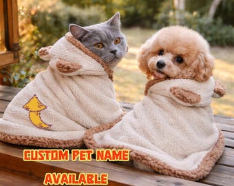 Gezellige fleece pyjama voor huisdieren, draagbare honden- en kattendeken