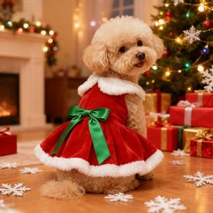 xxs dog christmas dress Yuletide Tartan Christmas Female Dog Dress East Side Collection ZM2110 XXS  Size
