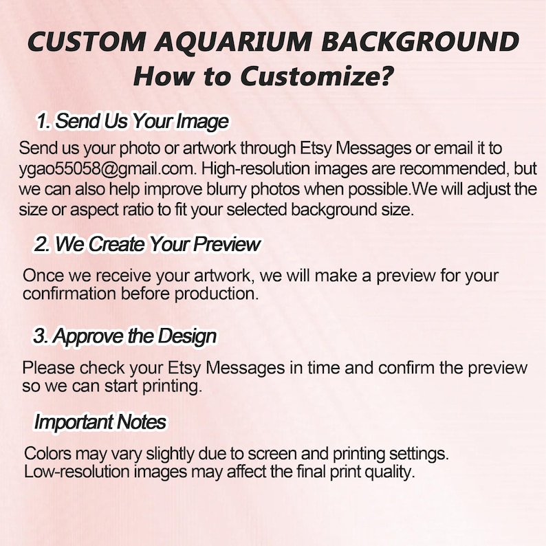 Multi Background Fish Custom Aquarium Background Sticker – Waterproof Vinyl Poster – Multiple ...