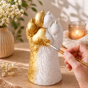 DIY Pet Paw Print Kit – Cat & Dog Plaster Casting Set, Handcraft Memorial Keepsake, Creative Gift for Pet Lovers