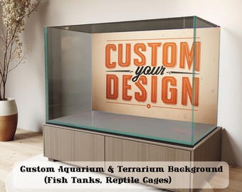 Aangepaste aquariumachtergrondsticker – waterdichte vinylposter – meerdere maten: aquarium, hamsterkooi, reptielentank, achtergrond poppenhuis