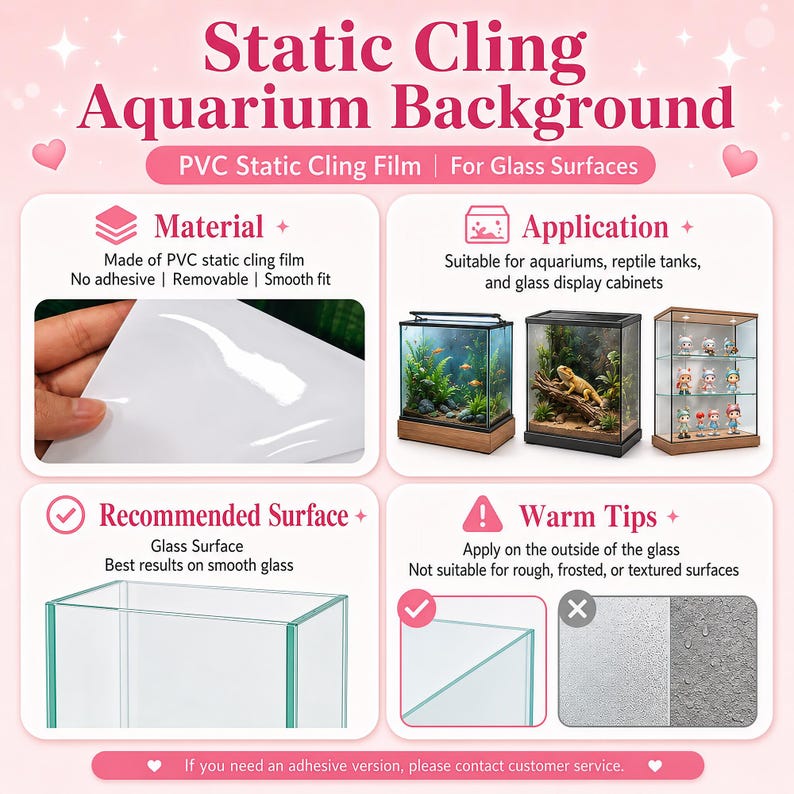 Multi Background Fish Custom Aquarium Background Sticker – Waterproof Vinyl Poster – Multiple ...