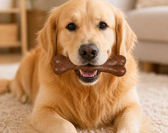 Juguete masticable realista con forma de hueso para perros, resistente a las mordeduras, ideal para la dentición de cachorros. Hueso interactivo de recompensa para perros pequeños, medianos y grandes. Disponible en 3 tamaños.