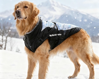 Reflective Dog Winter Coat – Waterproof, Windproof, Warm, with Glitter Design
