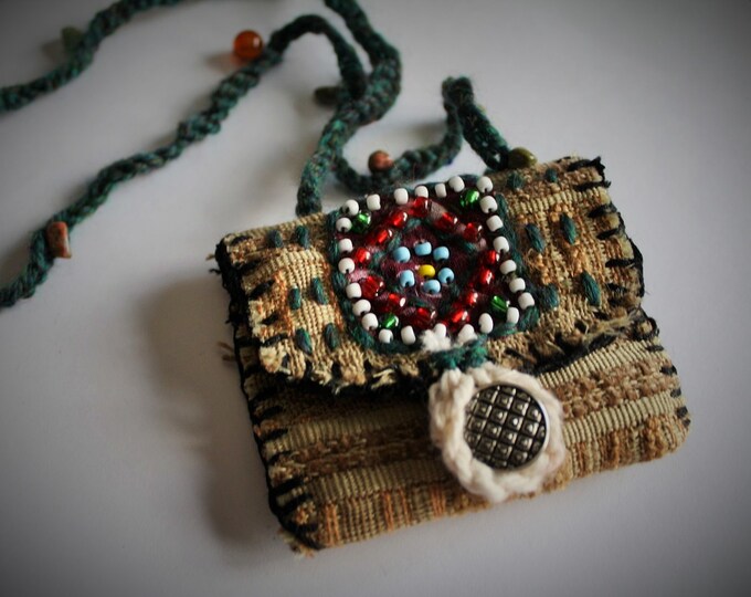 Medicine Pouch, Talisman Pouch, Pouch Necklace, Stash Bag, Herb Pouch
