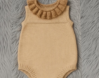 Crochet Baby Romper Pattern, Short Overalls, Newborn 0-3 months (PDF Pattern)