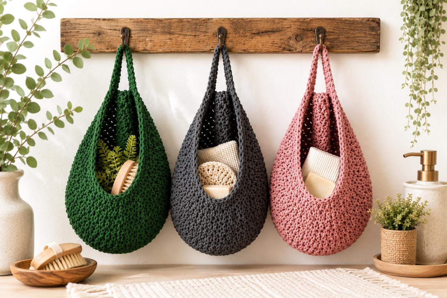 Teardrop Crochet Hanging Basket Pattern: Boho Yarn