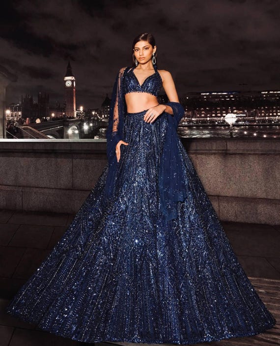 white christmas dresses Designer Royal Blue Long Mermaid Prom Dress with Split On Sale main image 1
