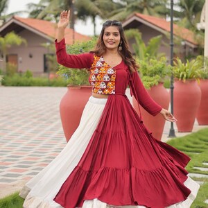 Handmade Gamthi Mirror Work Chaniya Choli, Ready To Wear Navratri Lehenga Set, Traditional Gujarati Garba Outfit, Festival Wear For Women