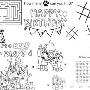 Custom Bluey templates for birthday