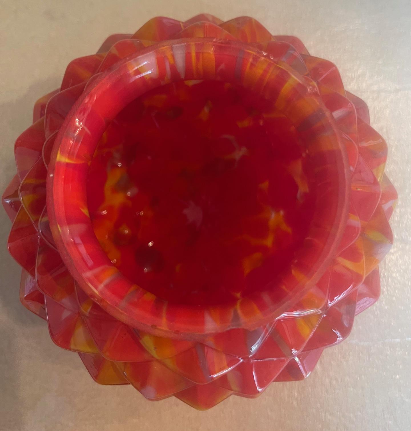 Circa 1950's Vintage “amberina” Glass Lamp Shade Globe Orange - Etsy