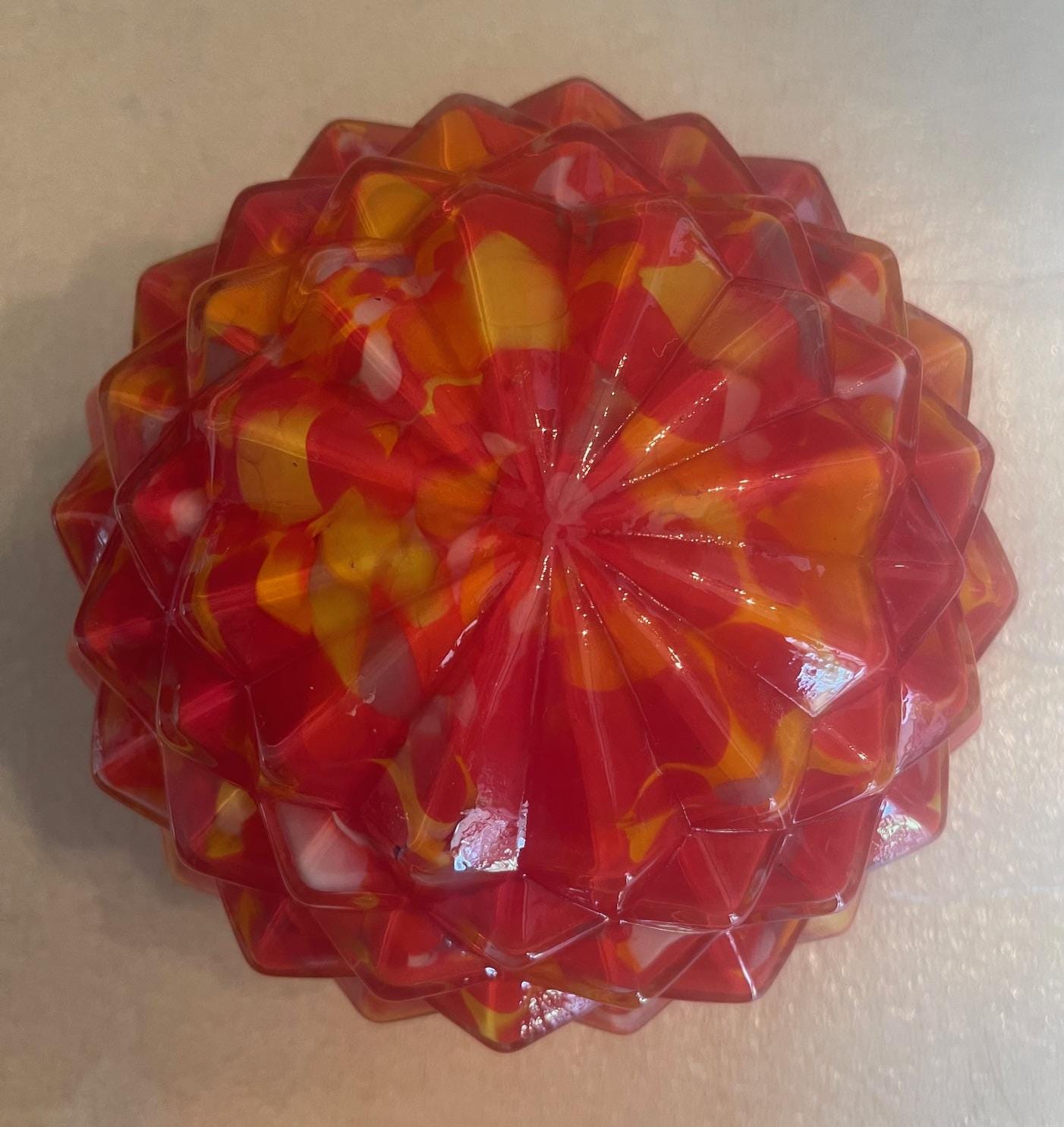 Circa 1950's Vintage “amberina” Glass Lamp Shade Globe Orange - Etsy