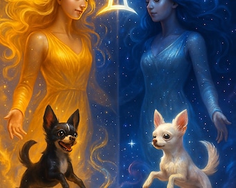 Fondo de pantalla del zodiaco Géminis / Fondo de astrología para teléfono / Descarga digital PNG