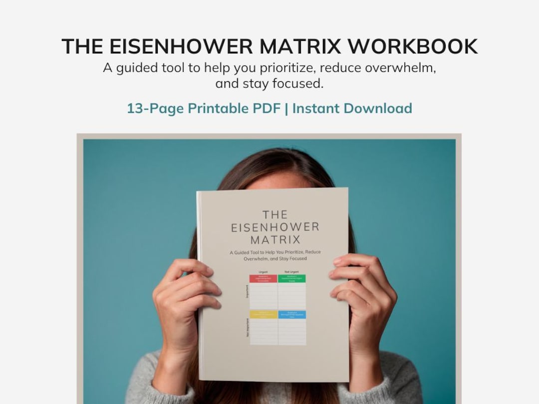 Eisenhower Matrix Workbook | Printable Priority Planner (PDF) - Etsy