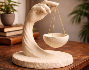 Handbalansskålskulptur STL | 3D-utskrift av handskål STL-fil | Dekorativ skål STL | Konstnärlig skulptur Sto | Heminredning STL-nedladdning