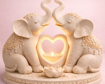 Dekorativ elefantskulptur 3D-modell | Elefant STL-fil | Djurstaty STL | 3D-utskrift för heminredning, nedladdning