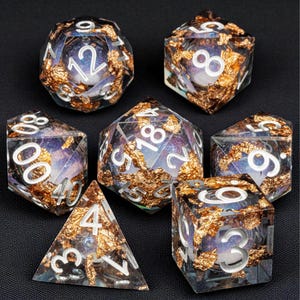 Liquid Core D&D Würfel Set, Würfel für Rollenspiele, Geschenk für Dungeon Master