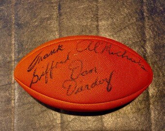 Vintage SIGNIERTER NFL Football - Al Michaels, Frank Gifford, Dan Dierdorf