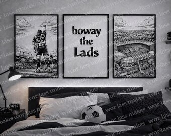 Newcastle United Art Print Set | St James' Park, Howay The Lads (Digital Download)