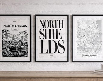 North Shields Wall Art – Set of 3 A3 Prints