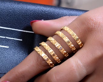 Spiral Brass Ring, Double Spiral Ring, Adjustable Gold Ring, Full Finger Ring, Trendy & Modern Jewellery, Handcraft work, Brass gold Ring
