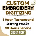 Embroidery Digitizing Service for Custom Logos, Professional Machine Embroidery, Clean Stitching Quality Work!
