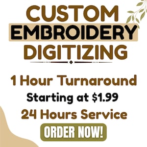 Custom Embroidery Digitizing, Logo Digitizing, Embroidery Digitizing Service, Image Digitizing Embroidery, Custom Digitize