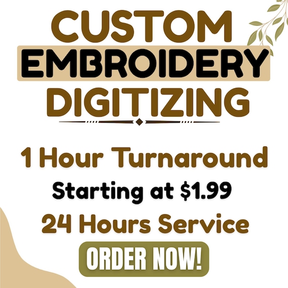 Embroidery Digitizing Service for Custom Logos, Professional Machine Embroidery, Clean Stitching Quality Work!