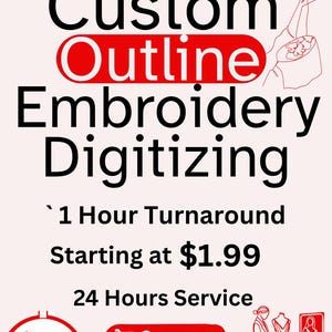 Custom Outline Embroidery Digitizing Service: Machine-Ready File