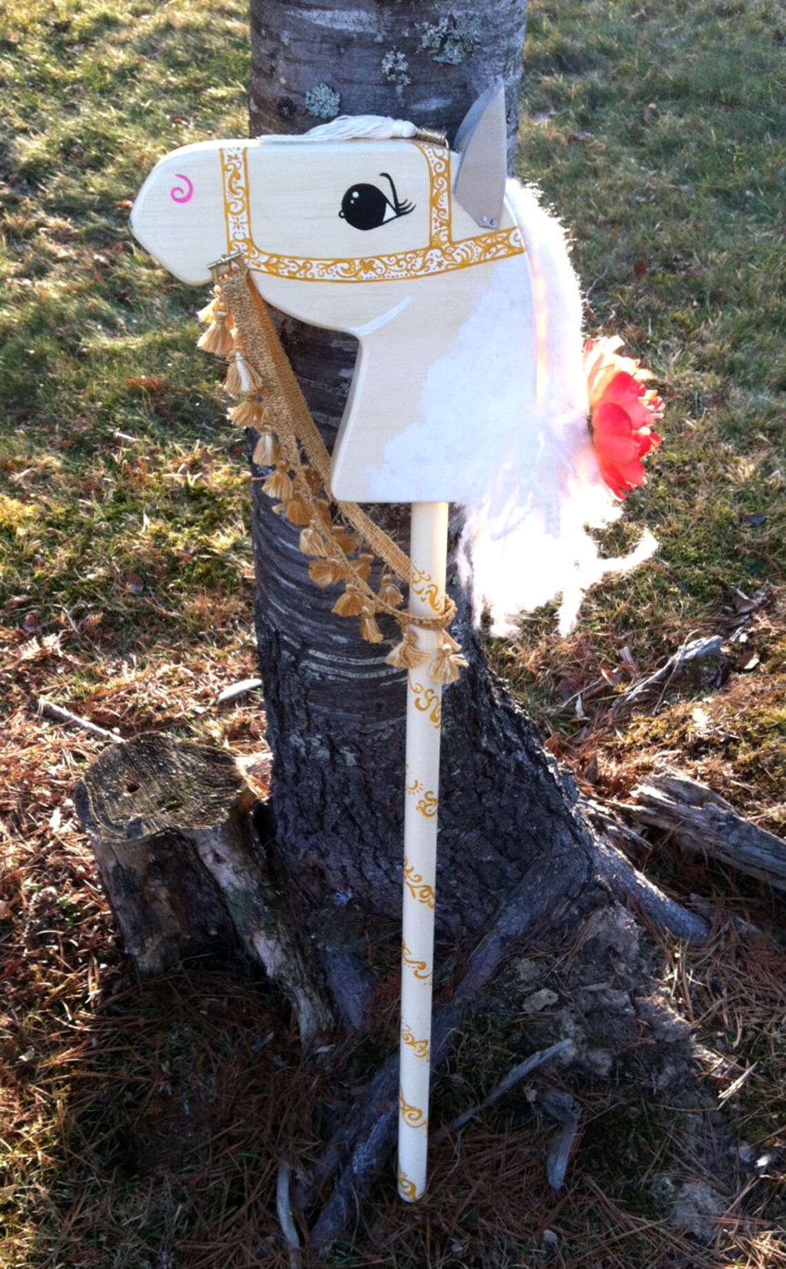 Stick Horse Hobby Horse Fancy Dappled Circus Mare Etsy