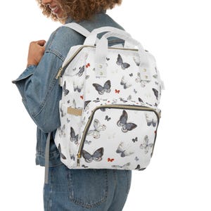 Stylish Butterfly Diaper Backpack, Baby Bag, Nursing Backpack, Mom&#39;s Essentials, Chic Diaper Bag, Baby Shower Gift
