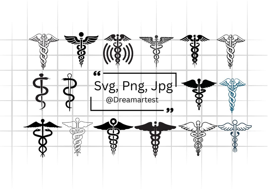 Caduceus SVG Bundle, Medical Symbol Clipart for Cricut, Caduceus ...
