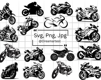 Bike Clipart, Biker Svg, Biker Sublimation Design, Motor Bike Clipart, Mountain Bike Svg, Motorbike Silhouette, Motorcycle Svg