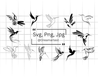 Hummingbird SVG, Hummingbird Bundle Svg, Hummingbird Clipart, Hummingbird Cut Files Cricut, Hummingbird Vector, Bird Svg