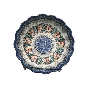 Rare Starzyk Unikat #951 Polish Pottery Scalloped Bowl