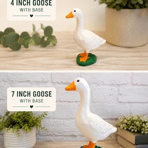 3D Printed Desk Goose | Cute Goose Decor for Desk | Mini Goose Figure | Funny Office Decor | Goose Gift image 3